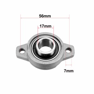 uxcell ピローブロックベアリング KFL003フランジ付き 内径17mm 合金 クロームスチール