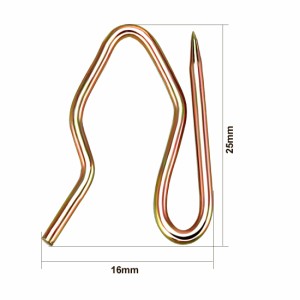 uxcell カーテンフック ピンオンカーテンフック 金属 窓カーテン ドアカーテン シャワーカーテン用 25 mm長さ ブロンズトーン 50個