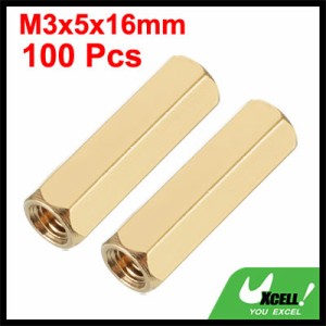 uxcell 六角スタンドオフスペーサー パワーシェイパーカッタースペーサー M3x5x16mm 100個入り