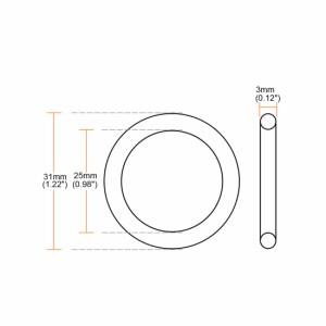 uxcell 金属Oリングバックル 多目的 溶接 31mm x 25mm x 3 mm ハードウェアバッグ リングハンド DIYアクセサリー用 10個入り