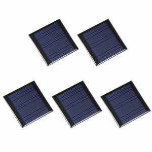 uxcell　ポリソーラーパネル　0.25W　5V　ブラック　グリーン　ソーラーパネルバッテリー　5個入り