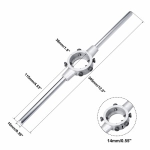 uxcell ダイストックハンドルレンチ 38 mm直径 M12-M14メトリック 丸型ホルダー