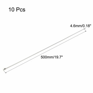 uxcell ステンレス 鋼 ジップ タイ 5x500mm ステンレス鋼エキゾーストラップ ロッキング ケーブル メタル ジップ タイ 10個入り