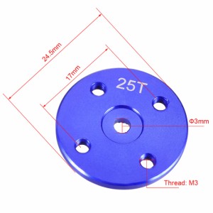 uxcell サーボホーンロボットアーム ラウンドタイプ 25T アルミニウム合金 ロッカーサーボアクセサリー ディスクステアリングアーム 24.5