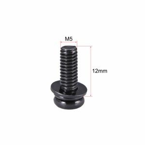 uxcell パンヘッド機械ネジ M5 x 12mm 炭素鋼 十字穴 ボルトコンバイン 20個入り