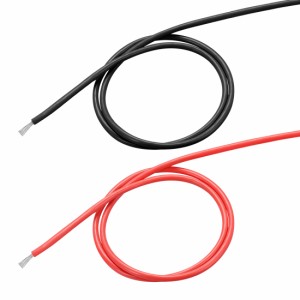 uxcell　シリコーンワイヤー　600V　外径0.8mm　22AWG　錫メッキ銅線　高温耐性　長さ5M　レッド