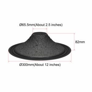 uxcell 300mmペーパースピーカーコーンサブウーファードラムドットペーパー 65.5mmコイル付き 2布サラウンド