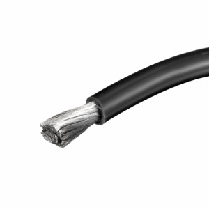 uxcell シリコーンワイヤ 撚り線 撚りワイヤ 6AWG 錫メッキ銅線 ブラック