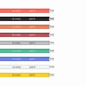 uxcell　シリコーンワイヤー　18AWG　フレキシブルワイヤー　錫メッキ銅　線径2.3mm