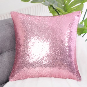 uxcell クッションカバー 枕カバー ソファー背当て ピカピカ 華やか 輝く 豪華 上品 撮影 クリスマス用 40 x 40 cm 1枚 ピンク