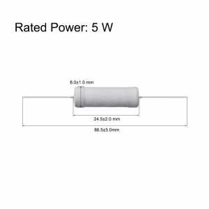 uxcell 金属酸化膜抵抗 5W?33KR、47KR、100KR、120KR、150KR、180KRオーム±5％ 60個入り