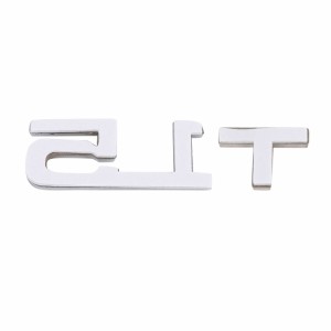 uxcell 自動車ステッカー ユニバーサル 3D メタル 1.5T字型 車の装飾エンブレム バッジ デカール ステッカー