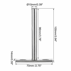 uxcell フロートシェルフブラケット 隠しブラケット コンシール壁サポート 丸いシャンク 長さ100mm 2個入