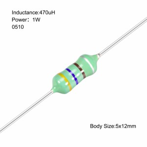 uxcell アキシャルインダクタ?0512カラーリングインダクタ?561uH 1Wアキシャル?RFチョーク?コイルインダクタ?50個