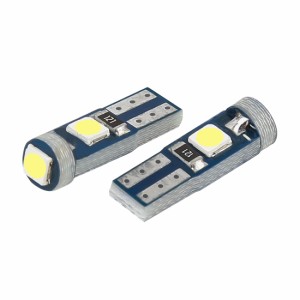 uxcell t5 led 電球 3030 3SMD Canbus ウェッジ球 メーター球 ルームランプ ledバルブ インテリアダッシュボード 指示計器電球 5個 ホワ