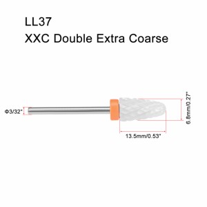 uxcell セラミックネイルドリルビット?2.2 mm?ネイルズファイルビット?マニキュアペディキュア用 LL37