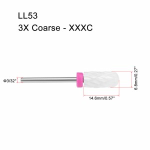 uxcell セラミックネイルドリルビット 2.2 mm?電気?ネイルズファイルビット?マニキュアペディキュア用 LL53