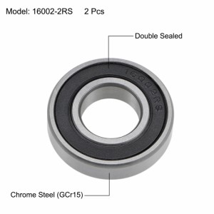 uxcell ベアリング 深溝玉軸受 160022RS ホイールベアリング トランスミッションベアリング ベアリング 15x32x8mm ボールベアリングZ2二