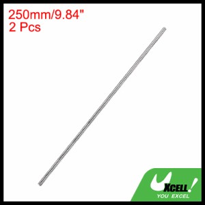 uxcell 丸棒 ラウンドロッド 旋盤丸棒 DIYクラフト用 304ステンレス鋼 3 mm x 250mm 2個入り