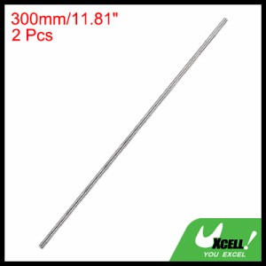 uxcell 丸棒 ラウンドロッド 旋盤丸棒 DIYクラフト用 304ステンレス鋼 3 mm x 300mm 2個入り