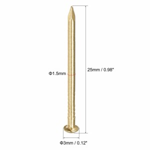 uxcell 小さなブラスネイル DIY 装飾写真木箱家庭アクセサリー用 耐食性 1.5 x 25 mm 100個入り