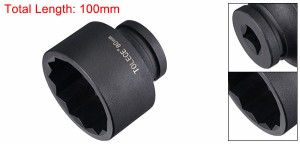 uxcell インパクトソケットセット インパクトレンチソケット インパクトソケット 12ポイント CR-MOスチール 25.4mmドライブ 80mm 100mm長