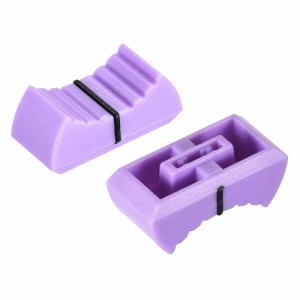 uxcell　ポテンショメータ　フラットプッシュノブ　プラスチックストレートスライド　挿入シャフト4x2mm　パープル　ブラック　5個入り