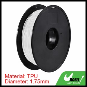 uxcell フィラメント TPU 1.75 mm 0.5KG寸法精度 +/- 0.05 mm 3Dプリンター用 ホワイト