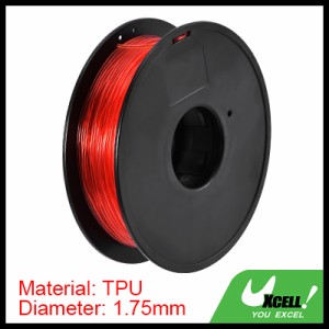 uxcell フィラメント TPU 1.75 mm 0.5KG寸法精度 +/- 0.05 mm 3Dプリンター用 レッド