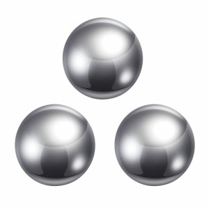 uxcell　精密ボール　304ステンレス鋼ボール　精密グレードG100　キーホルダー　ベアリング用　ボール直径33　mm　3個