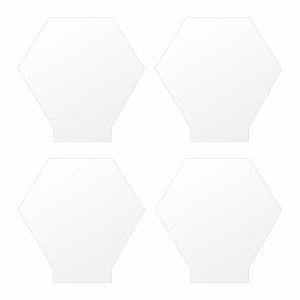 uxcell　アクリルシートブランク　2mm　テーブルライトDIYディスプレイプロジェクト用　六角形　透明　4個入り