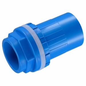 uxcell　水タンクパイプコネクタ　32　mm内径　25　mm　DN25ジョイント直管ホース付属品　ブルー