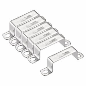 uxcell U形コネクタブラケット 28 x 62mm 304ステンレス鋼 ドアクローズド バーホルダー ストラットチャンネル用 6個入り