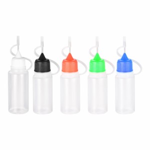 Uxcell Needle Tip Bottle Precision Plastic Applicator 5ml with Green Cap,  20 Count 