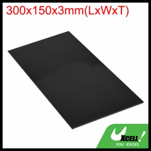 uxcell PMMAアクリルシート 着色 不透明 ガラス DIY 絵画 アートクラフト用 300 x 150 mm ブラック