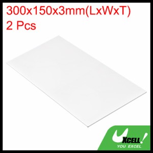 uxcell PMMAアクリルシート 着色 不透明 ガラス DIY 絵画 アートクラフト用 300 x 150 mm ホワイト 2個