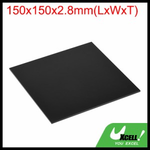 uxcell PMMAアクリルシート 着色 不透明 ガラス DIY 絵画 アートクラフト用 150 x 150 mm ブラック