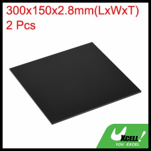 uxcell PMMAアクリルシート 着色 不透明 ガラス DIY 絵画 アートクラフト用 150 x 150 mm ブラック 2個