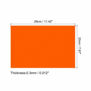 uxcell 伸縮プラスチックシート 伸縮フィルム サンドペーパー 工芸品に対応 ライトオレンジ サイズ29 cmx20 cmx0.3 mm 5枚入