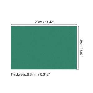 uxcell 伸縮プラスチックシート 伸縮フィルム サンドペーパー 工芸品に対応 深グリーン サイズ29 cmx20 cmx0.3 mm 10枚入