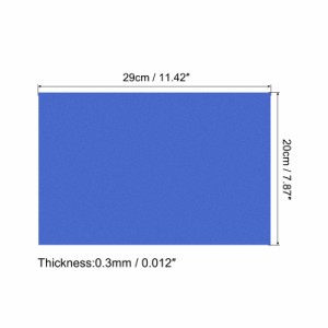 uxcell 伸縮プラスチックシート 伸縮フィルム サンドペーパー 工芸品に対応 深ブルー サイズ29 cmx20 cmx0.3 mm 5枚入