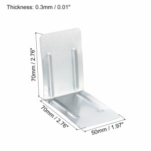 uxcell 木箱エッジスチールガード L型エッジプロテクター 70x70x50mm 16個