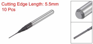 uxcell エンドミルCNCルータービット 0.7 mm x 5.5 mm 3.175 mmシャンク ダイヤモンド膜コーティング 超硬彫刻ビットミーリングカッター 