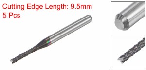 uxcell エンドミルCNCルータービット 1.8 mm x 9.5 mm 3.175 mmシャンク ダイヤモンド膜コーティング 超硬彫刻ビットミーリングカッター 