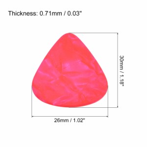 uxcell ギターピック ギターアクセサリー アコースティックギター エレキギター ベースギター用 0.71mm厚さ マルチカラー 50枚