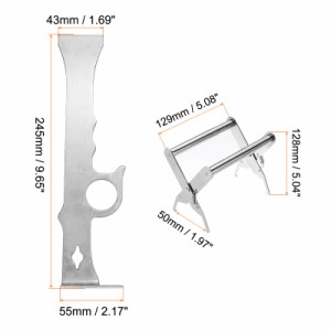 uxcell 蜂の巣スクレーパーセット ステンレス鋼 フレームグリップリフターと245mmスクレーパー 養蜂設備 養蜂家用