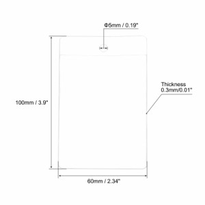 uxcell PVCプラスチックタグバッグ 防水PVCタグバッグ クリア プラスチック PVC製 荷物タグ用 服タグ用 機器タグ用 バルブマーク 屋外タ