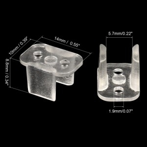 uxcell LEDネオンマウントクリップ クランプホルダー シリコーンledネオンストリップライト 直径6mm 40個入