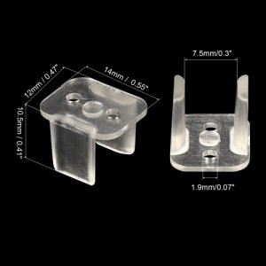 uxcell LEDネオンマウントクリップ クランプホルダー シリコーンledネオンストリップライト 直径8mm 40個入