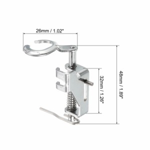 uxcell ミシン押え 4021L オープントゥフリーモーションダーニング キルティング刺繍 ミシン交換用アクセサリー 2個